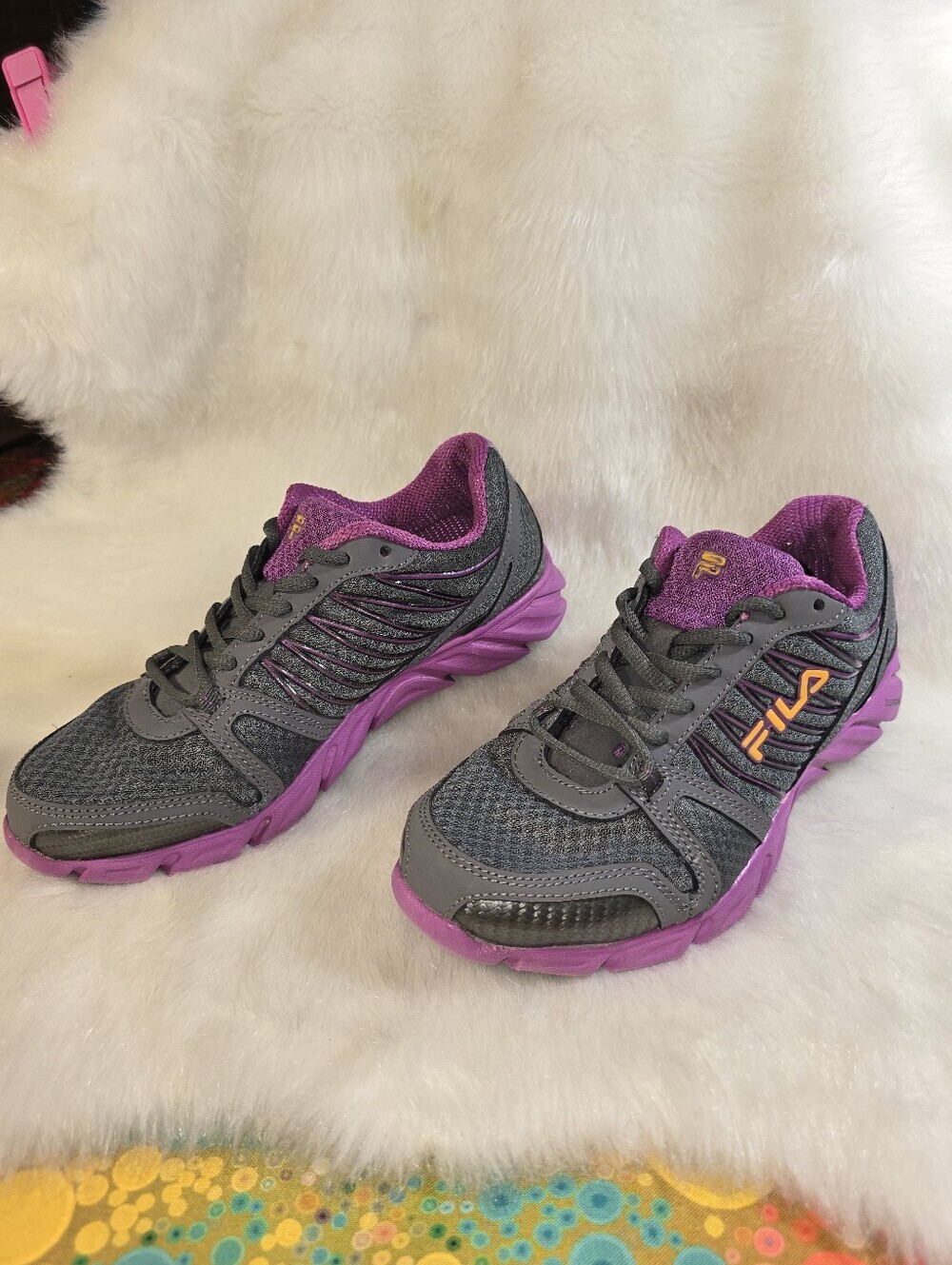 FILA Fresh 3 Gray & Purple Women's Running Shoes